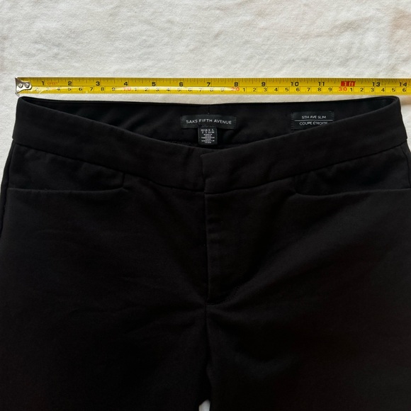 SAKS FIFTH AVENUE | WOMEN’S DRESS PANTS | BLACK | POCKETS | LOW | SLIM FIT | 2 - Picture 8 of 10